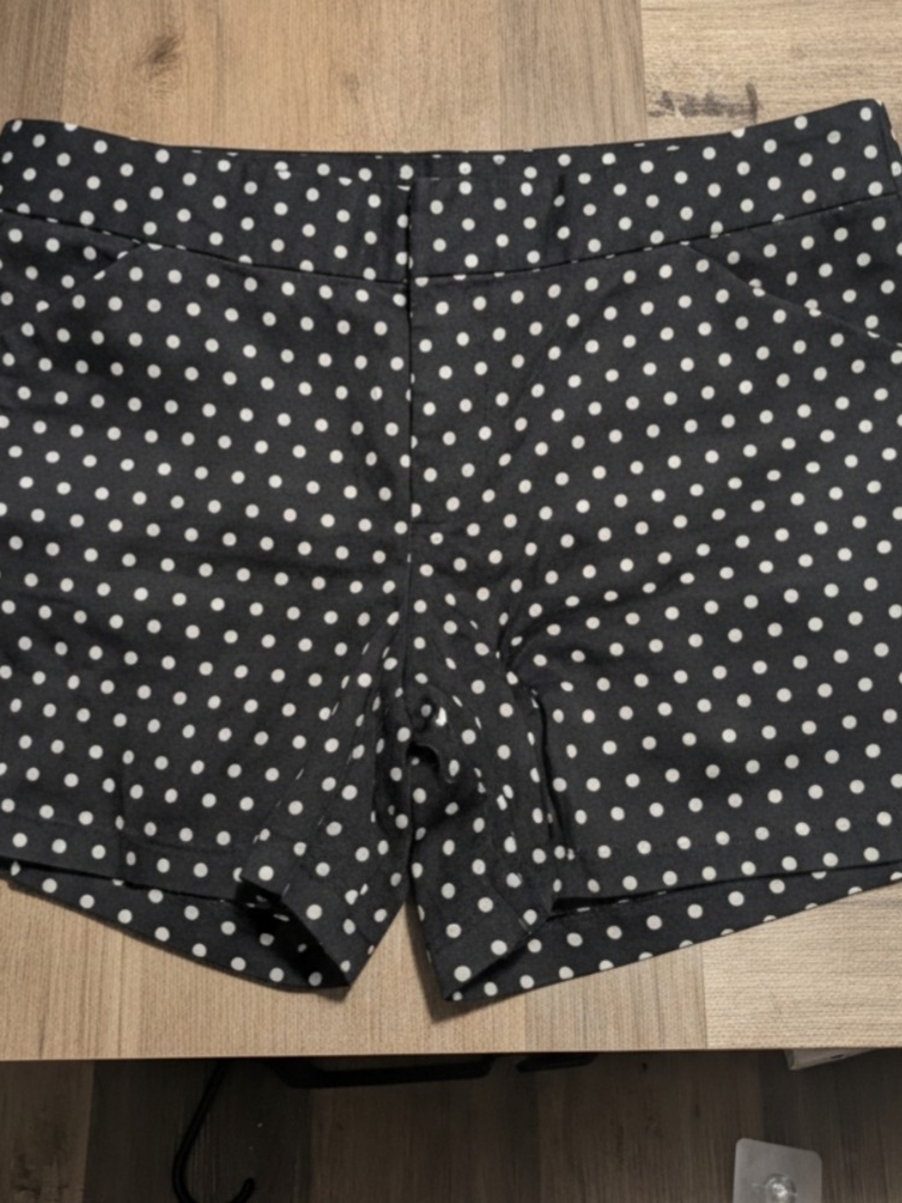 INC International Concepts Black and White Polka Dot Bike Shorts